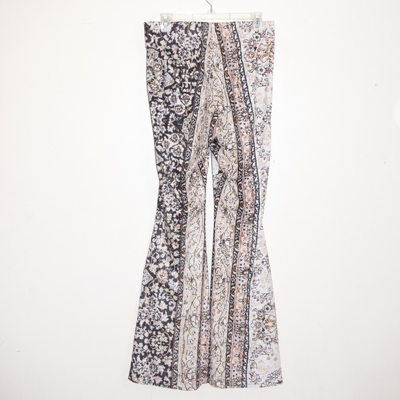 Judith March Boho Persian Suede Bell Bottom Pants - Picture 5 of 6